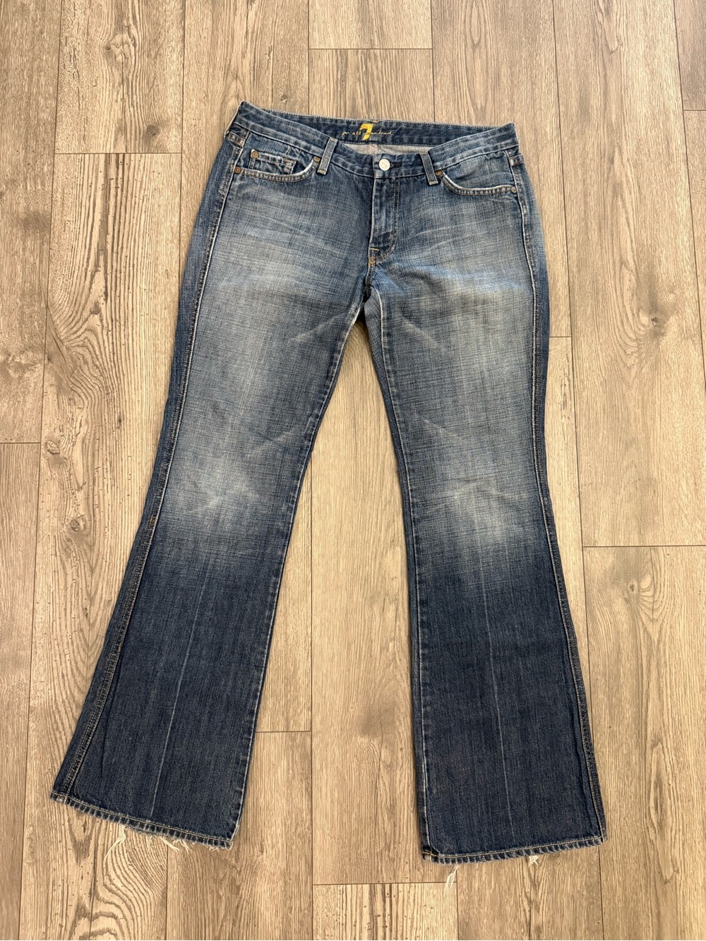 7 For All Mankind Vintage Y2K Dark Wash Bootcut Flare Women 32 Denim Pant Jeans